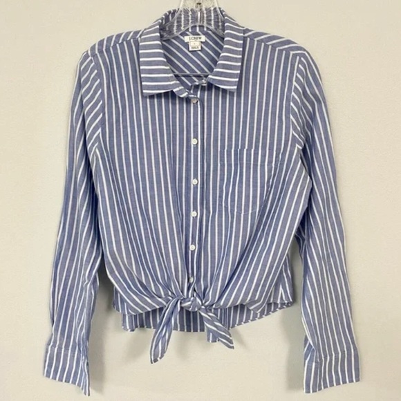 J. Crew Tops - J.Crew Buttom Down Striped Shirt Size M
Excellent Condition